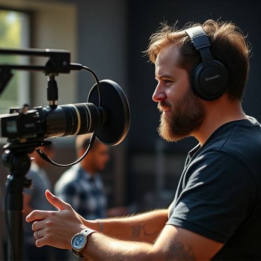 Foto de Lucas Oliveira, engenheiro de som da Vozes do Brasil